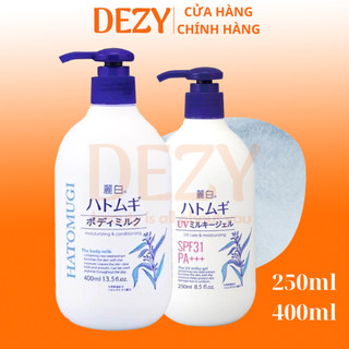 Sữa Dưỡng Thể Hatomugi Dưỡng Trắng Da Hạt Ý Dĩ 400ml Body Milk - Hyaluronic Acid Dưỡng Ẩm Mờ Thâm Skincare Nhật Bản Dezy