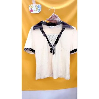 áo thun phối viền sơmi size M/L. S838
