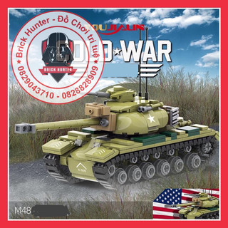 Us army Moc Tank M48 Patton bộ lắp ráp mô hình Xe Tank của quân đội Mỹ