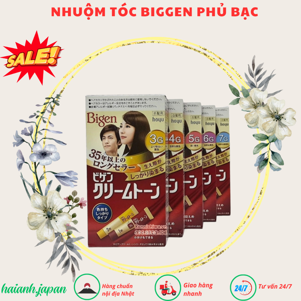 Hàng Nhật Nhuộm tóc thảo dược Bigen (nhuộm tóc phủ bạc)