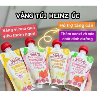  Váng sữa Heinz Úc dạng túi 4 vị cho bé từ 8M+ date mới 