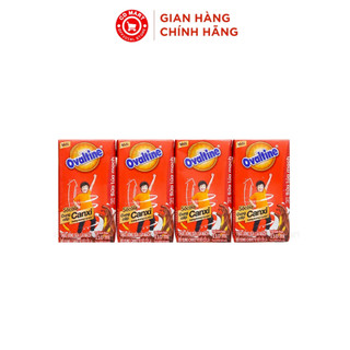 Lốc 4 hộp sữa lúa mạch Ovaltine thêm canxi vị socola 110ml/hộp