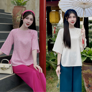 Set quần áo đi chùa - đồ lam đi chùa đi chùa cao cấp