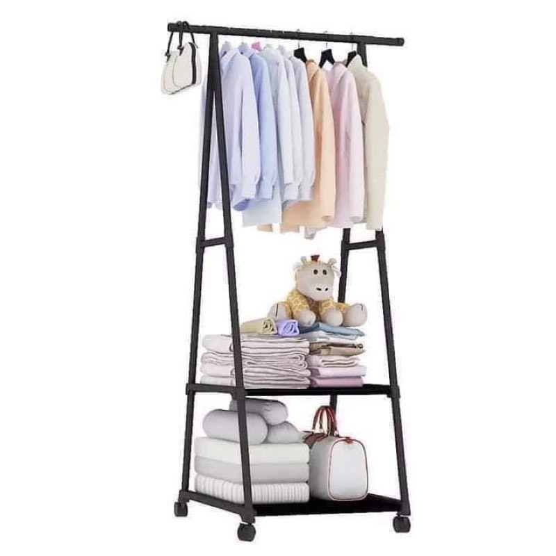 Giá Kệ Treo Có Bánh Xe Quần Áo Chữ A Lắp Ghép Di Chuyển Tiện Lợi