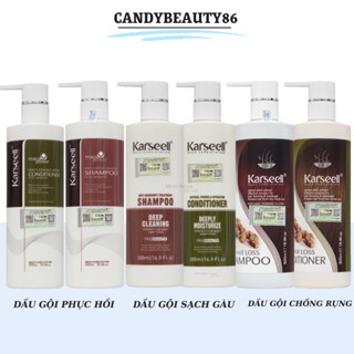 Dầu Gội Xả KARSEELL MACCA 500ml Sạch Gàu Kiềm Dầu, Chống Rụng Kích Mọc, Phục Hồi Tóc Khô Xơ Hư Tổn