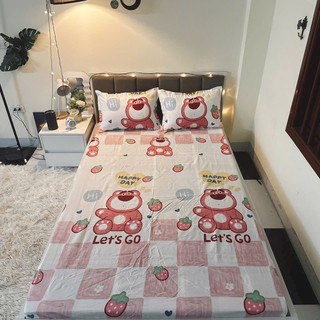 Bộ ga gối poly cotton hàng đẹp full size m2, m6, m8, 2m2 và màu (được chọn mẫu) hn gagoi ga giường