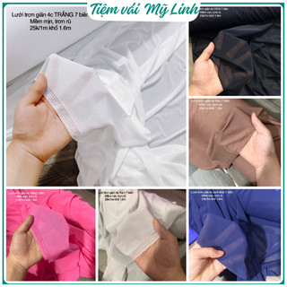 Vải lưới các màu 7 biên chất đanh dày mềm giãn 4 chiều, lưới hàn siêu đẹp - Tiệm vải Mỹ Linh
