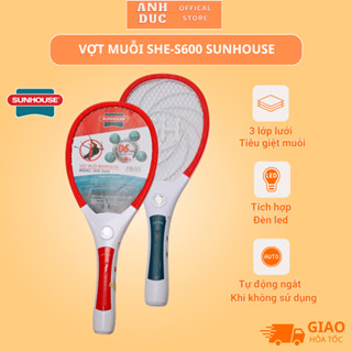  Vợt Muỗi Sunhouse SHE-S500,S600 Chính Hãng 3 Lớp Lưới Giúp Tiêu Diệt Muỗi Nhanh Chóng,Tự Ngắt Điện Khi Không Sử Dụng 