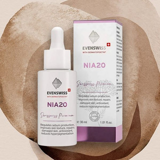 Serum Nia20 Evenswiss 20% Niacinamide giúp điều tiết bã nhờn, thu nhỏ lỗ chân lông, sáng da - 30ml hàng công ty
