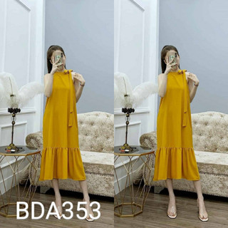 Váy bầu mùa hè dáng dài suông đuôi cá chất mát freesize dưới 65kg