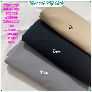 Vải quần trượt chéo  vải mềm mượt, suôn mịn, co giãn nhẹ phù hợp lên quần, vest, blazer - Tiệm vải Mỹ Linh