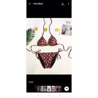 BiKiNi tam giác 2 mảnh LV, mẫu basic hình thật