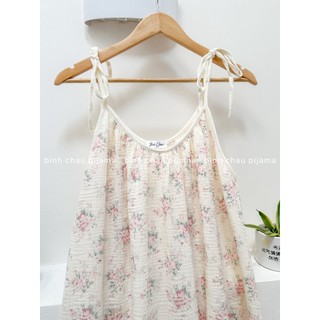 [ẢNH THẬT] Đầm ngủ, đầm 2 dây xô muslin mặc đi chơi, đi biển
