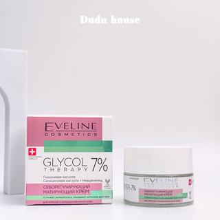 Kem dưỡng Eveline Glycol Therapy 7% ngừa mụn, mờ thâm 50g Duduhouse
