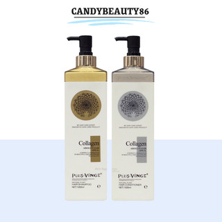 Dầu gội xả collagen vinge 1000ml * 2 chống rụng tóc kích thích mọc tóc phục hồi tóc hư tổn siêu mượt