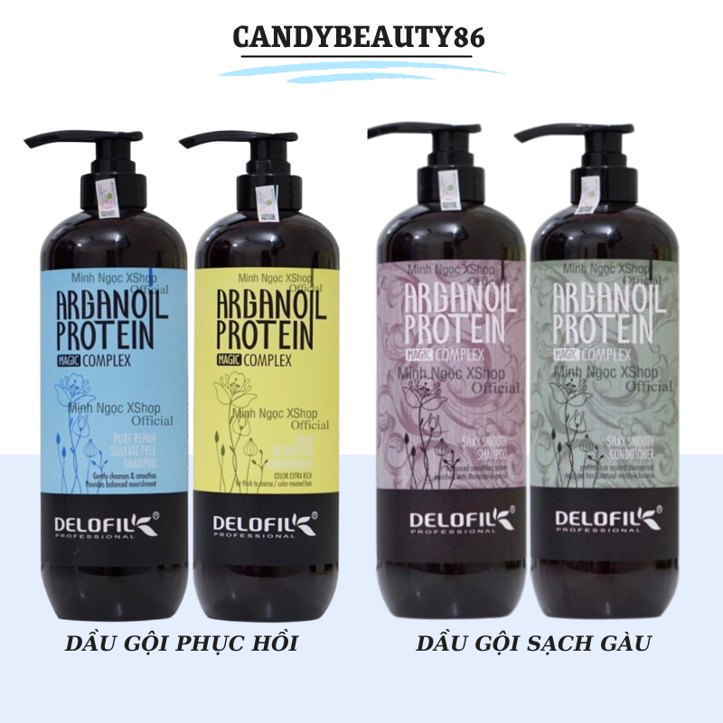  Dầu Gội Xả DELOFIL 800ml Kiềm Dầu Ngừa Gàu Phục Hồi Tái Tạo Tóc Hư Tổn Siêu Mềm Mượt Hương Nước Hoa 