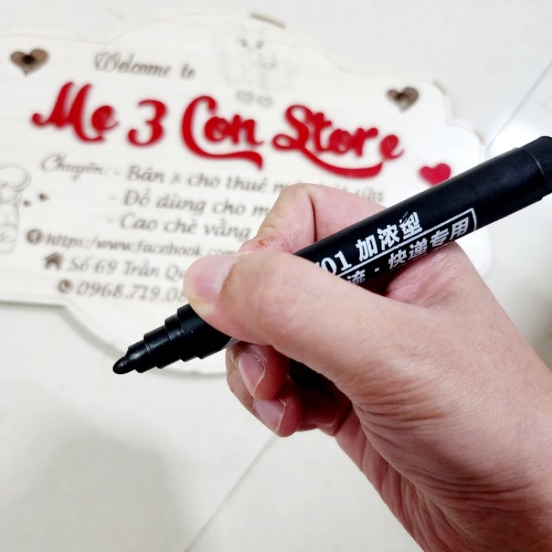 Bút lông dầu ghi túi trữ sữa, bình trữ sữa thủy tinh, túi đựng sữa bột,...