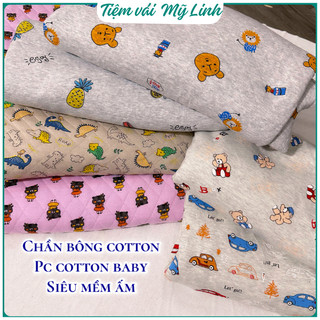 Vải chần bông baby - cotton chần bông hàn quốc siêu mềm đẹp siêu ấm lên bộ cho các bé, ga gối,… Tiệm vải Mỹ Linh