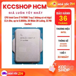 Cpu intel core i7 14700k tray bh 3 năm