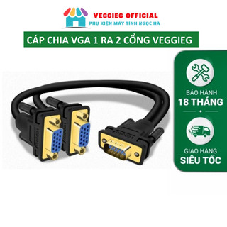 Cáp chia 1 cổng vga ra 2 cổng vga , bảo hành 18 tháng, hàng chính hãng veggieg