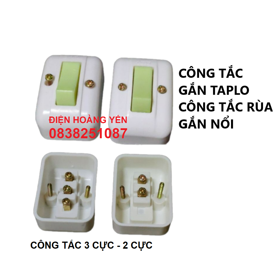 CÔNG TẮC ĐIỆN (gắn vào tấp lô - bảng điện) 2 CHẤU & 3 CHẤU