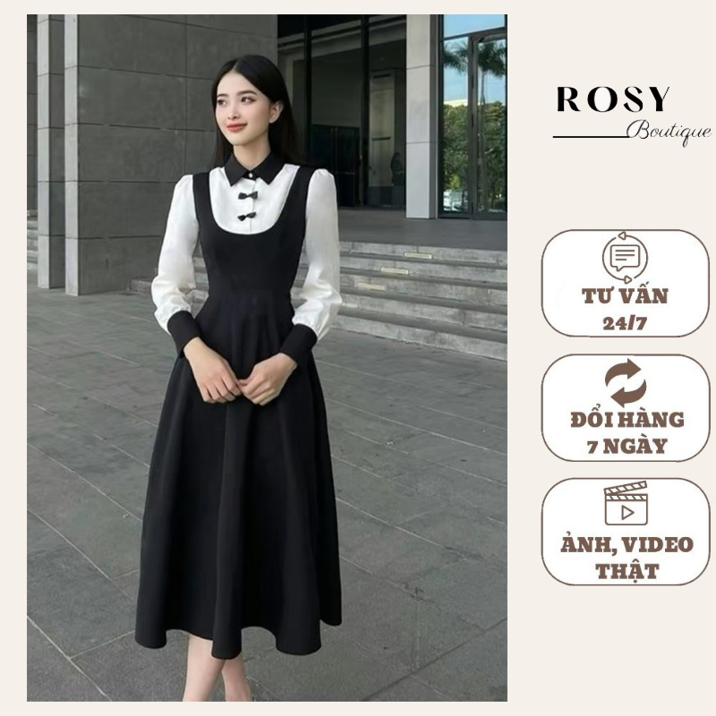 Váy thiết kế Rosy V47 dáng dài phù hợp đi làm, đi chơi, đi tiệc