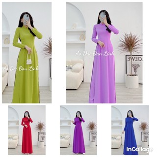 Đủ màu áo dài trơn 2 tà lụa mềm mịn mát - Áo Dài Đan Linh