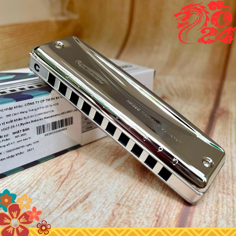 Kèn harmonica 10 lỗ Diatonic Suzuki ProMaster Mr-350