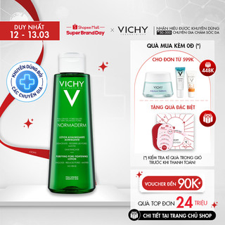 Nước cân bằng dành cho da dầu, da mụn Normaderm Purifying Pore - Tightening Vichy