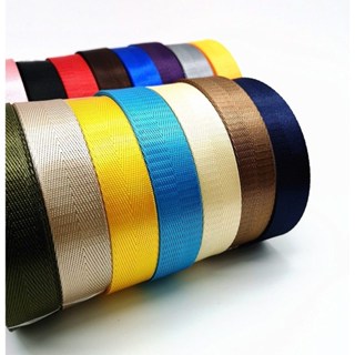 Dây đai dù, dây quai túi, dây quai balo đen, trắng, nâu, đỏ, hồng, xanh, đỏ sọc xanh bóng CAO CẤP bản 2.5cm 3.8cm