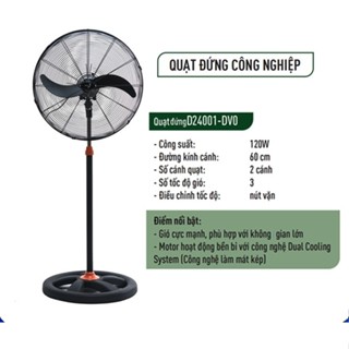 Quạt đứng CÔNG NGHIỆP ASIA vina D24001 120W gió cực mạnh, phù hợp sử dụng cho xí nghiệp, sân vườn, khu vực rộng lớn