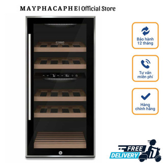 Tủ bảo quản rượu caso winecomfort 24 black, dung tích 24 chai, nhập đức, bh 12 tháng