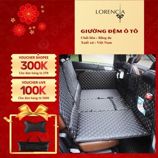 Đệm ô tô 6D ghế sau ô tô bằng da cao cấp, Giường nệm xe hơi bằng da gấp gọn, Giường ô tô gấp gọn Lorencia L05