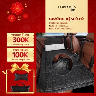 Đệm ô tô 6D ghế sau ô tô bằng da cao cấp, Giường trên ô tô gấp gọn, Đệm xe hơi bằng da gấp gọn L08