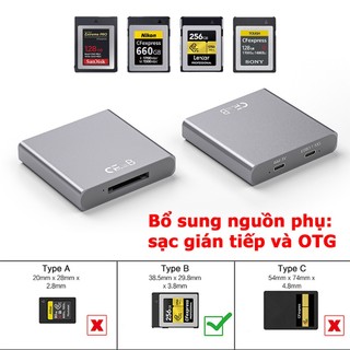 CF Express CFExpress Type-B | Đầu đọc thẻ nhớ CFExpress Type B USB 3.1 Gen2 High Speed 10Gbps tốc độ cao Card Reader