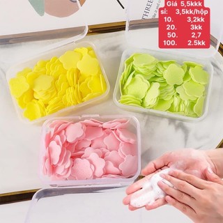 Hộp xà phòng giấy khô hình bông hoa