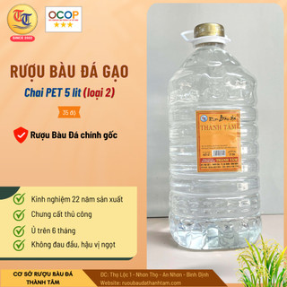 Rượu bàu đá gạo 5 lít (loại 2) - Rượu bàu đá Thành Tâm - Đặc sản Bình Định