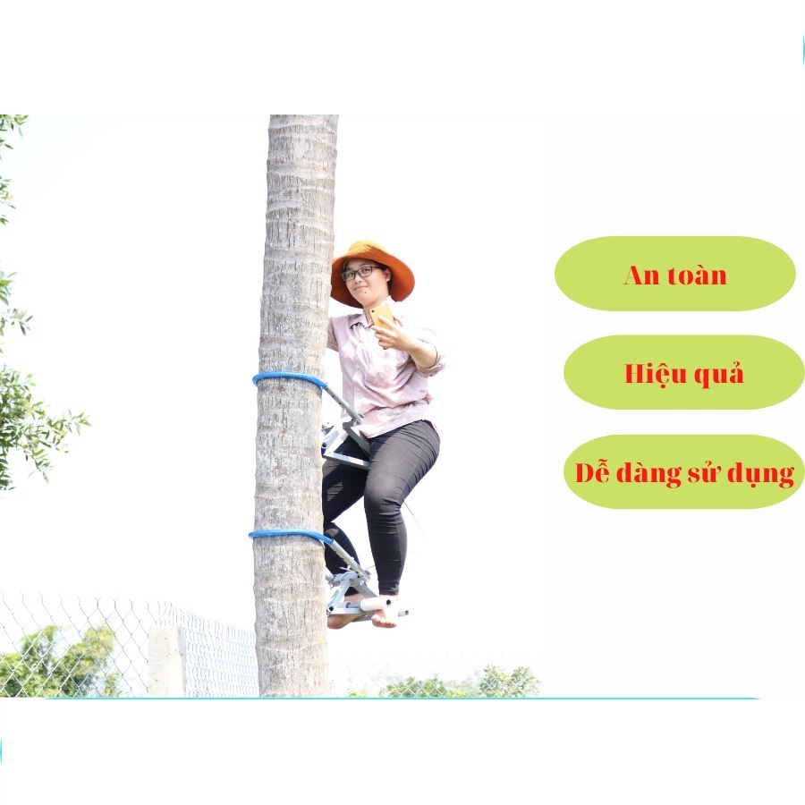 Dụng cụ leo cây dừa kiểu ngồi leo nhảy cóc