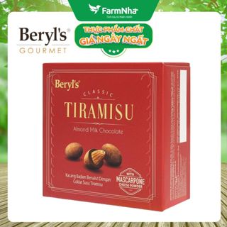 Socola Tiramisu Almond Milk Chocolate 65g Beryls - Socola sữa hạnh nhân hấp dẫn với bột phô mai mascarpone Ý