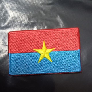Patch cờ việt nam thêu cao cấp, size 5x8cm, cờ viet nam kỷ niệm, cờ xanh đỏ, flag vietnam 30/4