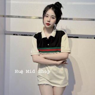 Áo polo nam nữ g.c phối cổ - áo polo kẻ ngang siêu đẹp hn32dl5