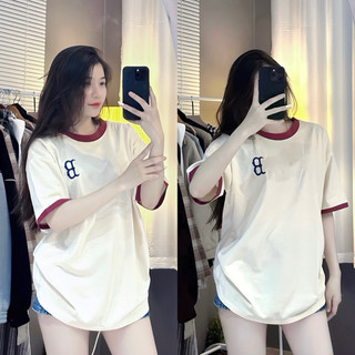   Áo thun chất cotton khô 3158 form rộng tay lỡ - B thêu