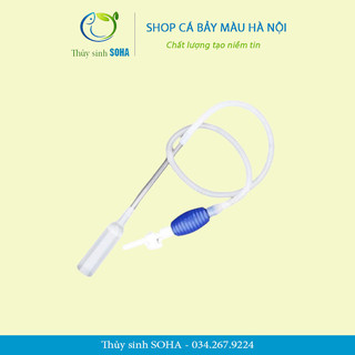 Bơm tay thay nước hút cặn bể cá có van