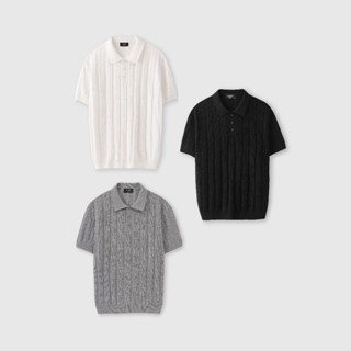 Áo Polo nam ROWAY dệt len Premium | Polo len phối ren