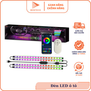 [Chính Hãng ]Đèn Led ARGB Gầm Ghế Nội Thất Ô Tô Nháy Theo Nhạc, đổi mầu từng bóng led
