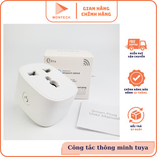 Ổ Cắm Thông Minh Wifi Tuya 16A- Đo Điện Năng, Điều khiển wifi 3G, Cài Đăt Thời Gian Bật Tắt Tự Động