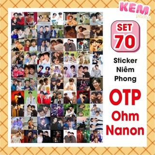 Set 70 sticker niêm phong ohm nanon - đã cắt rời - tem dán 4x4cm in hình otp f4 thai lan ohm nanon chỉ cần bóc dán