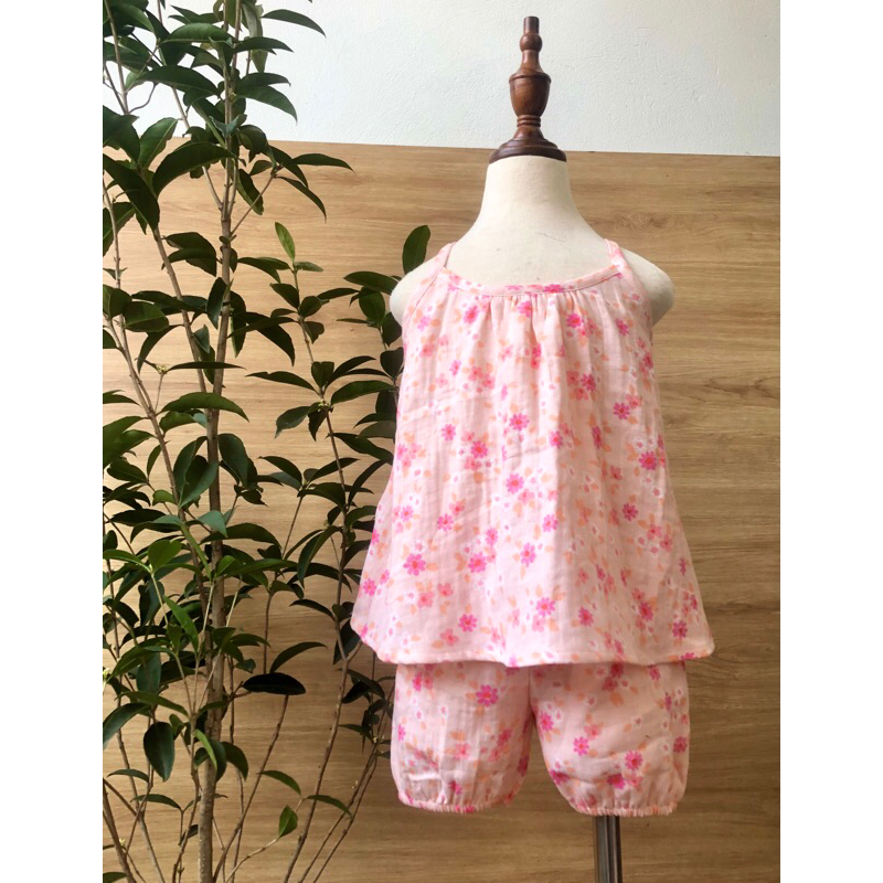 Bộ 2 dây vải Xô muslin dành cho bé gái