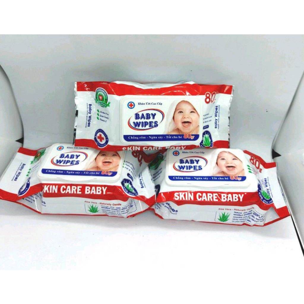 80G Khăn giấy ướt Baby Wipes - 80 tờ