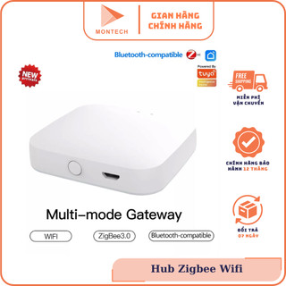 [Bảo Hành 6 tháng] Bộ hub trung tâm Zigbee gateway nhà thông minh Tuya Smartlife (Bản Wifi)